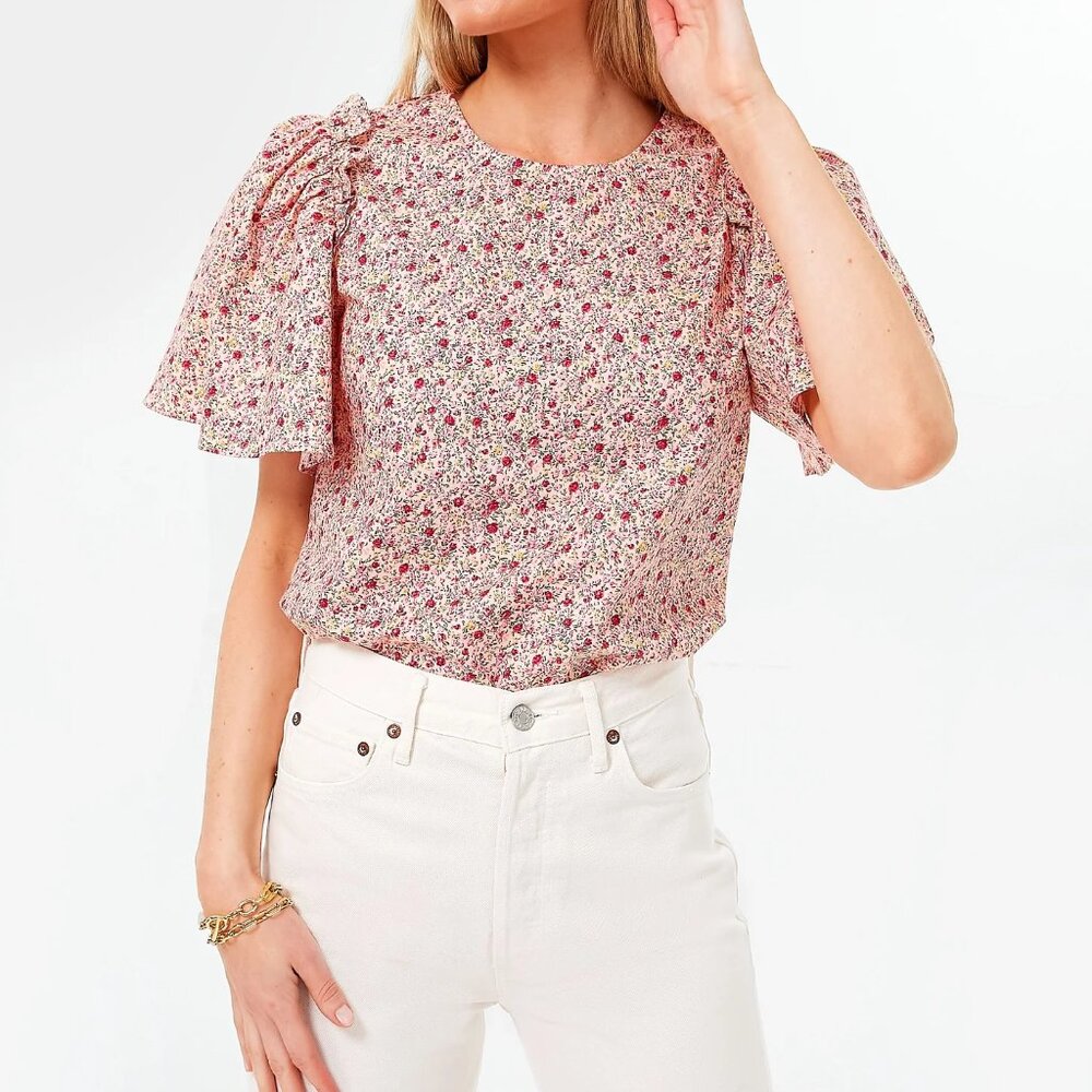 Like New! Hyacinth House "Mollie Blouse" - Pink Print - M - $23 OBO